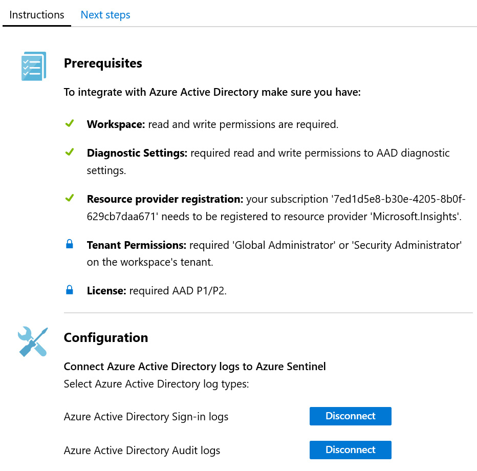 Figure 3.9 –  Azure AD connector configuration