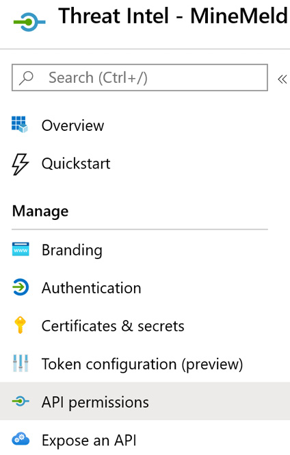 Figure 4.7 – API permissions menu option

