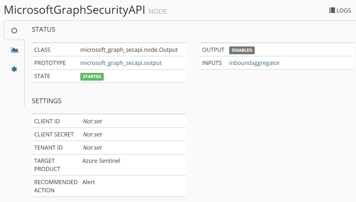 Figure 4.19 – Configuring the API extension for Azure Sentinel 
