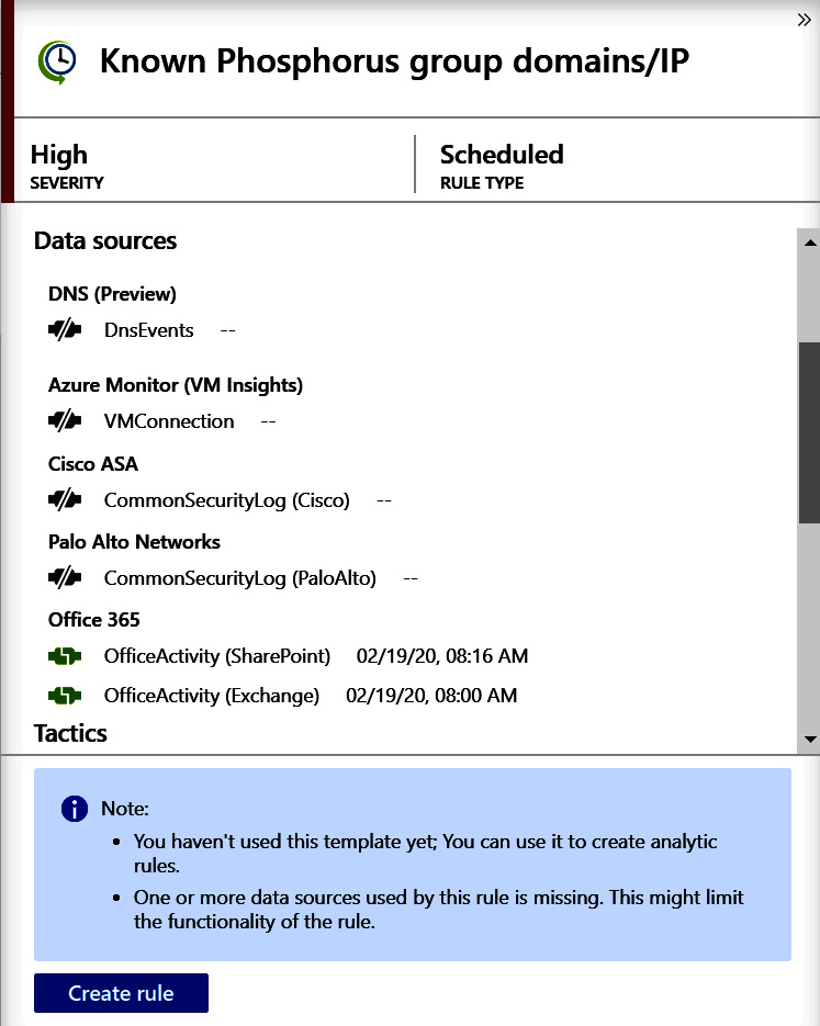 Figure 7.6 – Rule detail pane