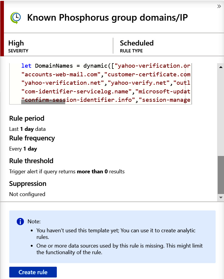 Figure 7.9 – Rule detail pane continued