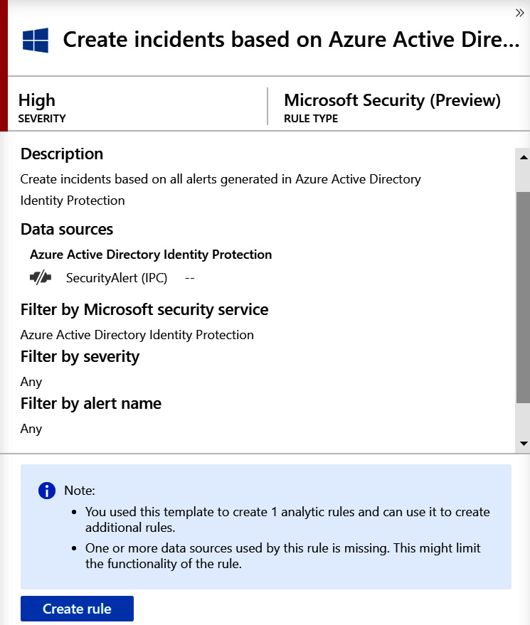 Figure 7.10 – Microsoft Security detail pane