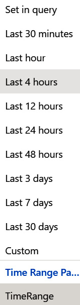 Figure  8.25 – Time Range dropdown
