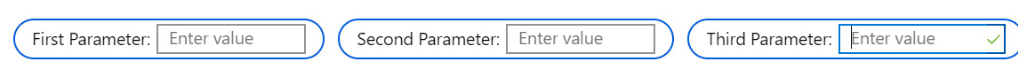 Figure  8.30 – Parameter inputs using the pill style

