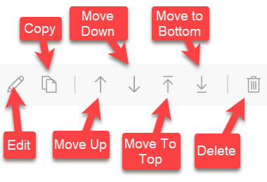 Figure  8.32 – Parameter header buttons
