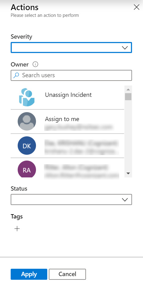 Figure 9.13 – Incident actions
