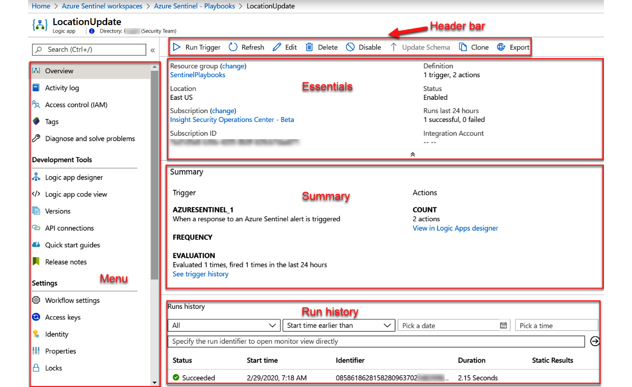 Figure 11.5 – Logic app overview page
