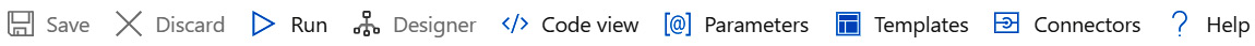 Figure 11.13 – Logic Apps Designer page’s header bar
