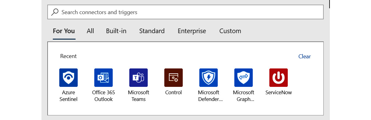 Figure 11.14 – The Logic Apps Designer page’s workflow editor section
