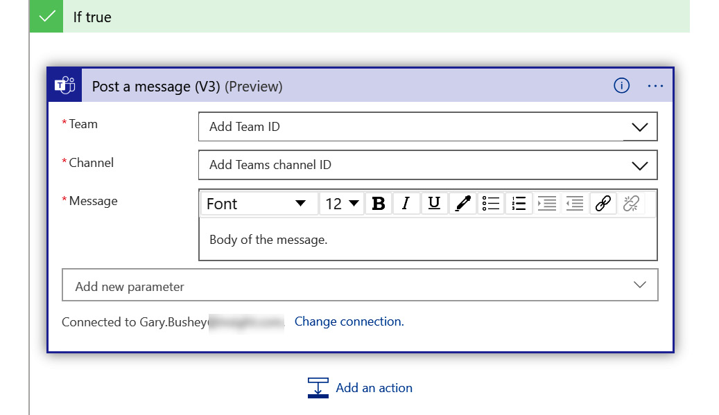 Figure 11.21 – Posting a message
