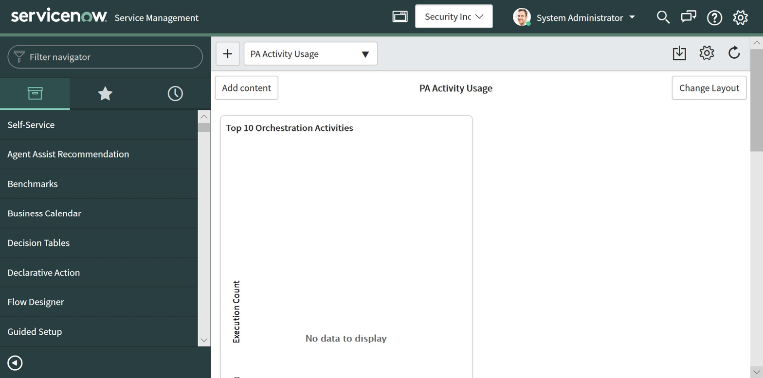 Figure 12.1 – ServiceNow home screen