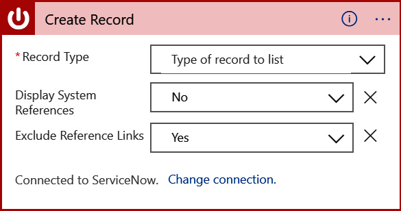 Figure 12.11 – Connected ServiceNow action