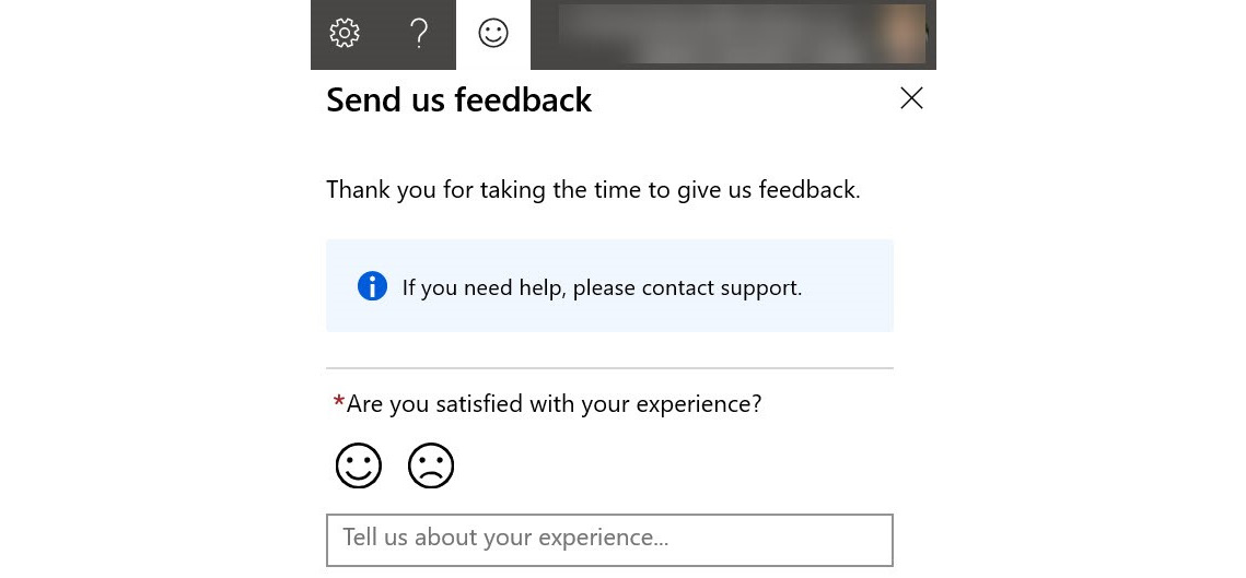 Figure 14.1 – Azure feedback options