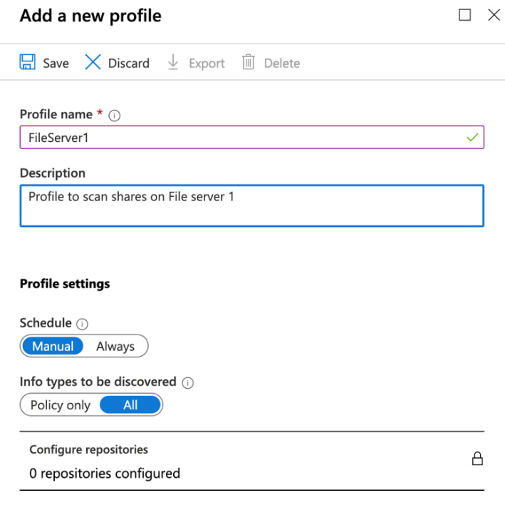 Figure 11.31 – Adding a new profile
