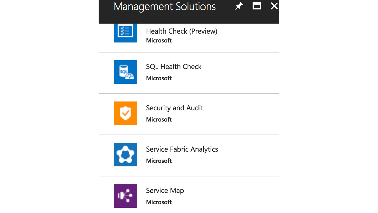 Management Solutions within Log Analytics