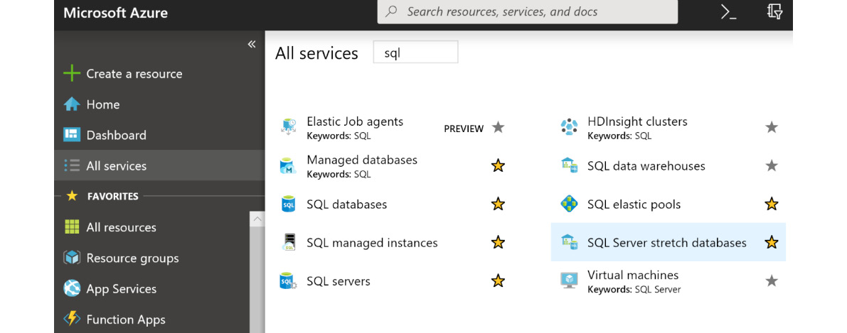 List of Azure SQL services