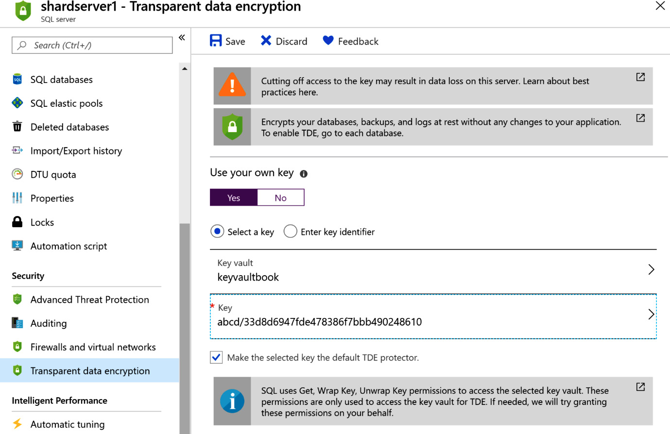 Transparent data encryption in SQL Server