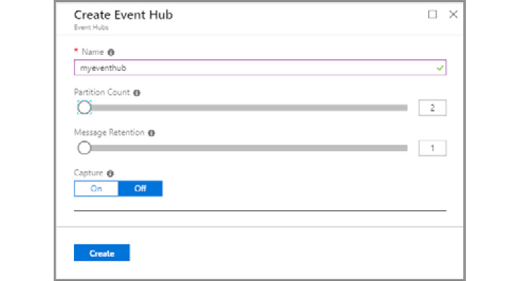 Providing the Event Hub parameters