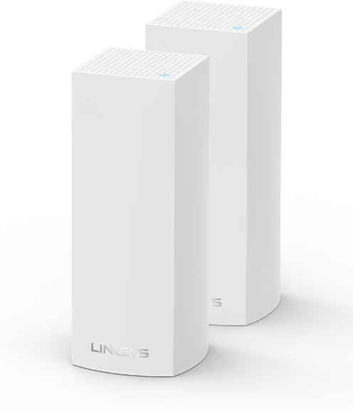 Figure 5: Two of the Linksys Velops mesh nodes.