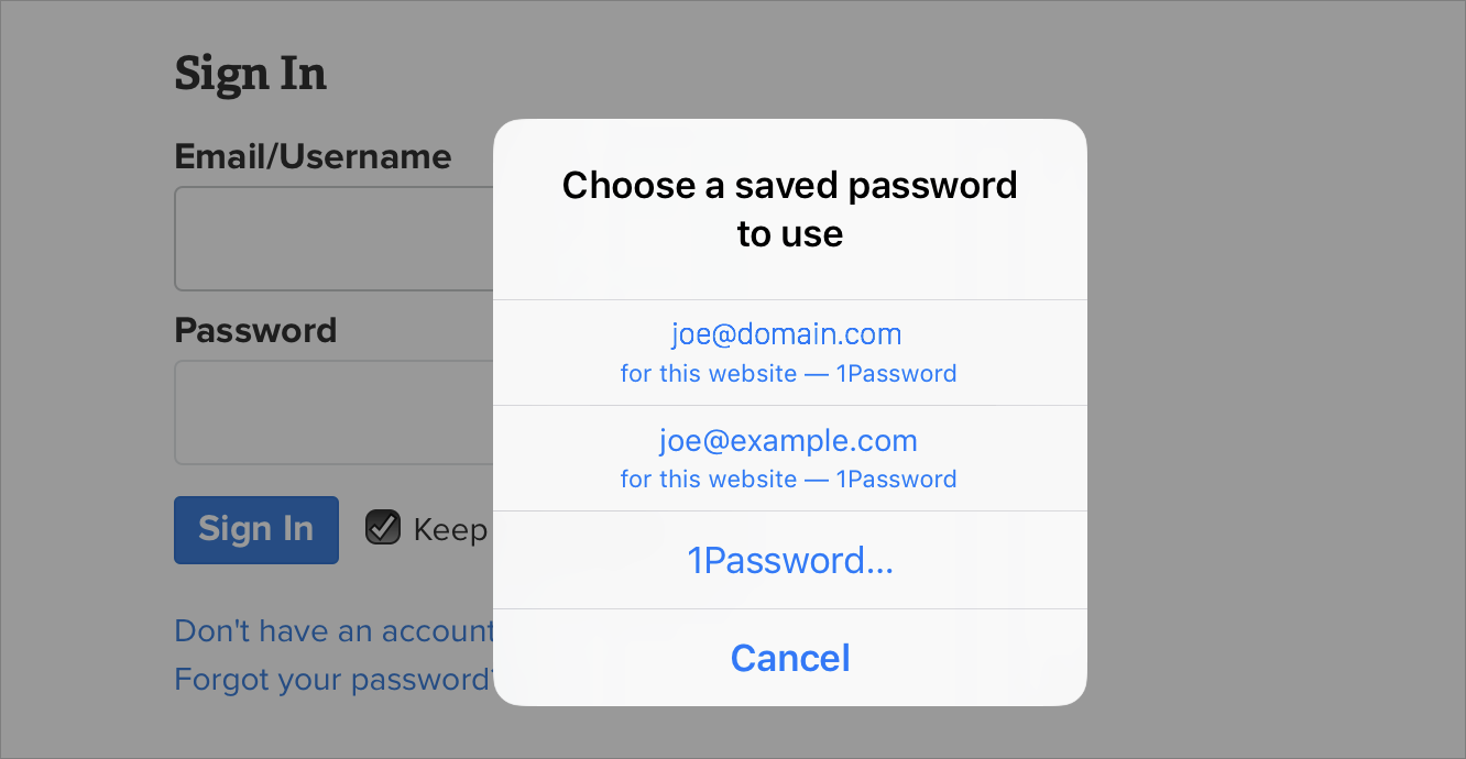 Figure 42: This popover shows other potential matches.