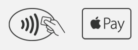Figure 67: Look for these symbols at checkout counters to see if you can check out with Apple Pay.