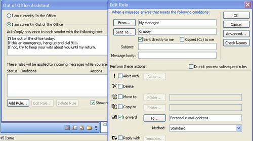 Using Outlook with Exchange Server