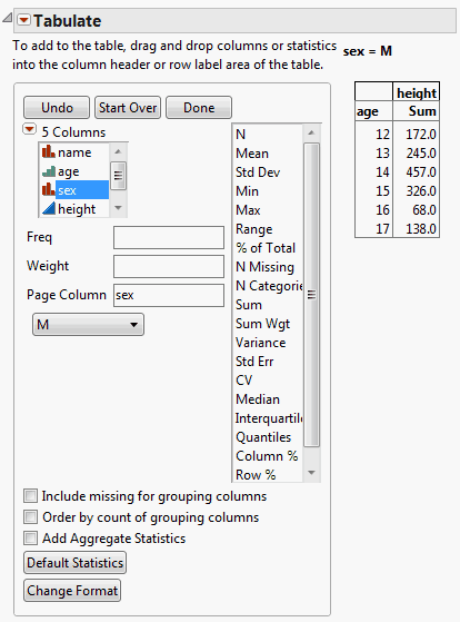 Using a Page Column