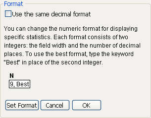 Changing Numeric Formats