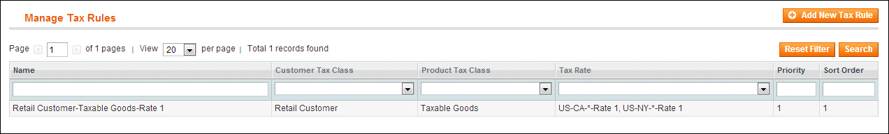 Managing tax rules