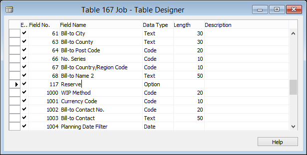 Tables as user interface and business logic