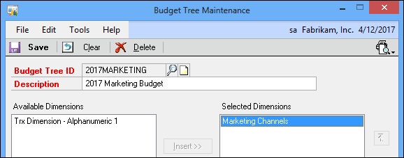 Creating an Analytical Accounting budget