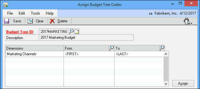 Creating an Analytical Accounting budget