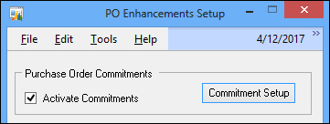 Enabling PO Commitments