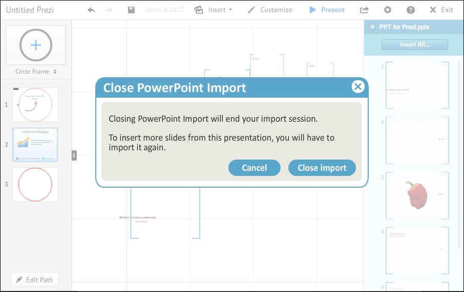 The Insert PPT function