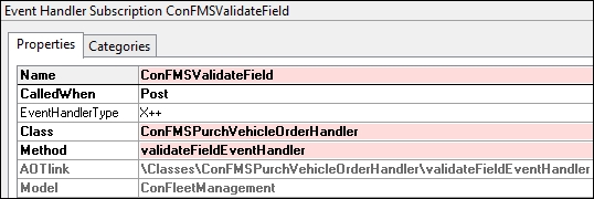 Using event handlers to reduce footprint on standard AX