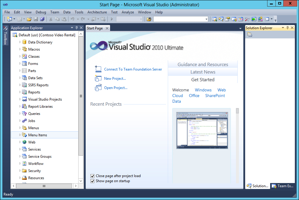 Launching Visual Studio