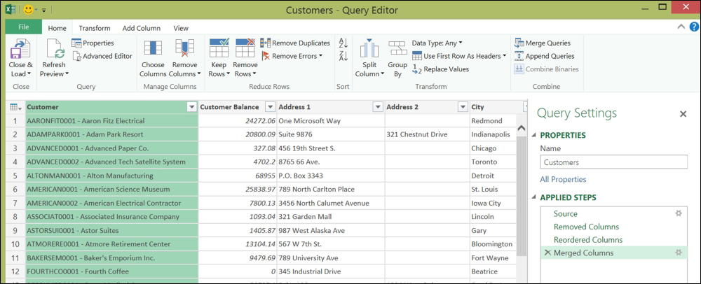 Microsoft Excel Power Query