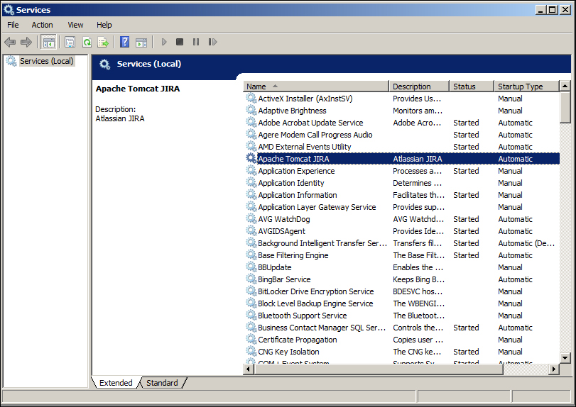 Configuring JIRA as a service