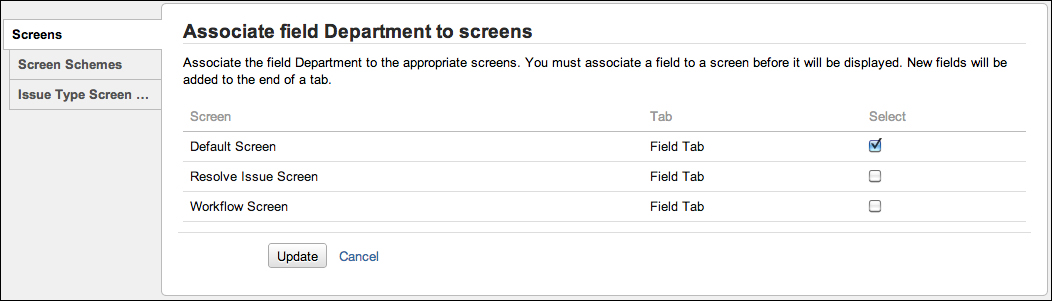 Adding a custom field