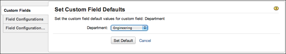 Setting default values