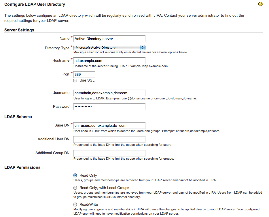 Connecting to LDAP