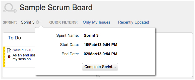 Working with sprints