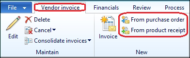 The purchase order invoice