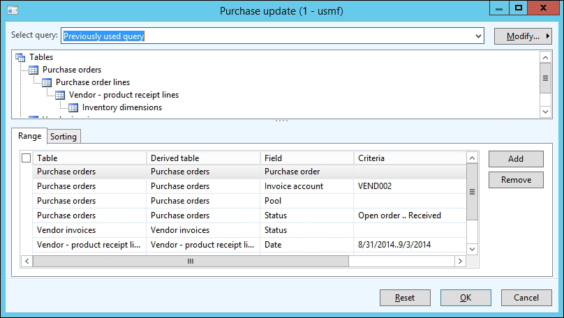 The purchase order invoice