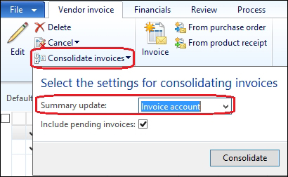 The purchase order invoice