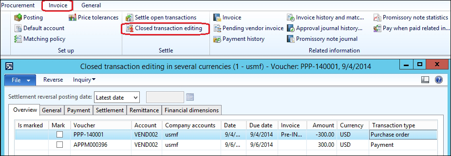 The prepayment invoice