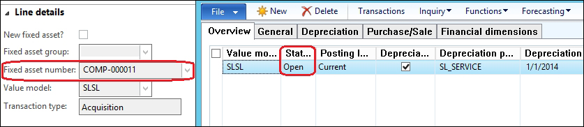 Exploring fixed assets transactions