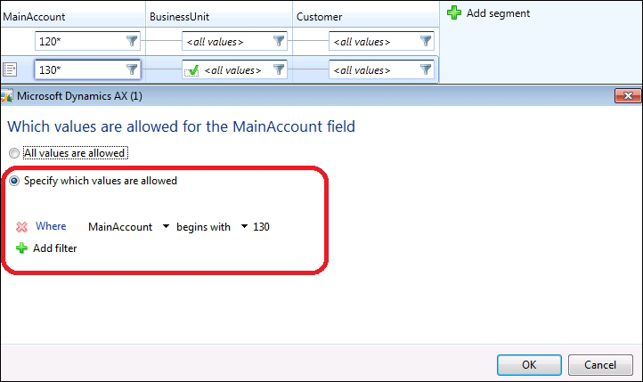 Configuring the account structure