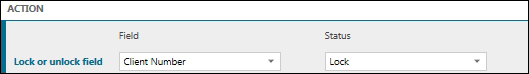 Locking or unlocking fields