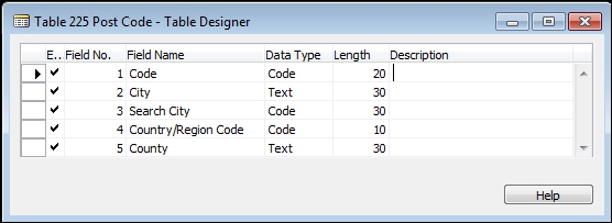 Adding field validation to a table
